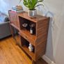 Mid-Century Cocktail Cabinet with gold-leafed backing vintage mirror Image 9