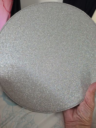 silver glitter placemats