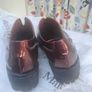 Marco Moreo platform patent leather maroon shoes Image 3