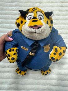 Zootopia Officer Clawhauser Disney Store Stamped Cuddly Plush approx. 14 Used Please look at the pictures