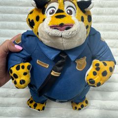 Zootopia Officer Clawhauser Disney Store Stamped Cuddly Plush approx. 14 Used Please look at the pictures