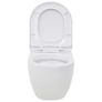Wall-Hung Toilet with Concealed Cistern Ceramic White Image 6