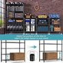 Steel Storage Shelving 5-Tier Utility Shelving Unit with Wheels, Steel Organizer Wire Rack for Home,Kitchen,Office,Garage, 45 x 120 x 192cm Image 6