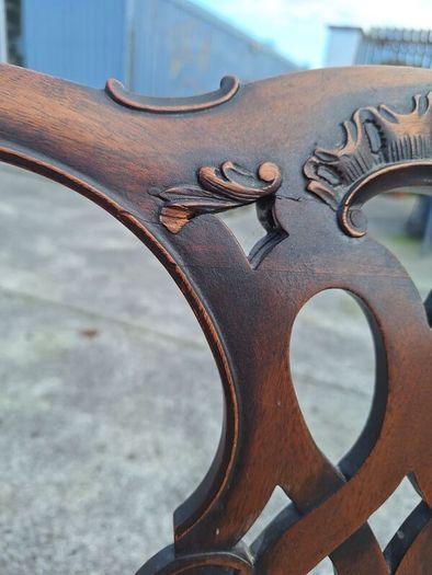 A pair of 19th century Chippendale style chairs