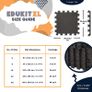 EVA Gym Foam Mat; 24 Pieces; 30.5 x 30.5cm; Black; Non-Slip Interlocking Puzzle Floor Tiles for Home, Exercising, Garage Image 2