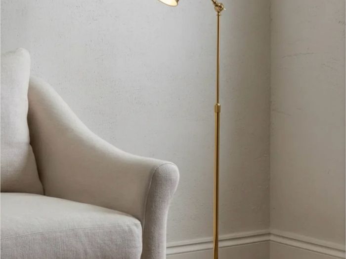 Neptune Antique Brass Floor Lamp