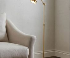 Neptune Antique Brass Floor Lamp