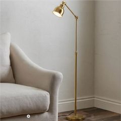 Neptune Antique Brass Floor Lamp