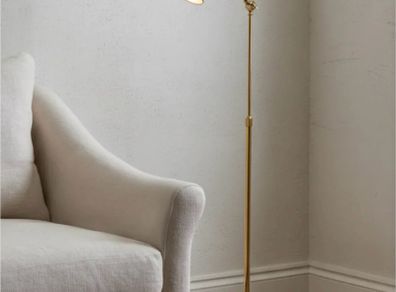 Neptune Antique Brass Floor Lamp