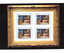 2004 Ireland 140th Anniversary of National Gallery of Ireland 3rd Issue Commemorative Stamp Booklet Pane  "The Lamentation over the Dead Christ" by Nicolas Poussin, Mint Never Hinged (MNH). Hibernian HB151