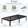 3ft Single Bed Frame with Rounded Corner Legs Image 9