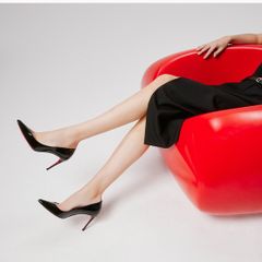 Christian Louboutin so Kate 100 black patent leather