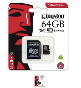 Genuine Kingston Micro Sd 64gb Memory Card Hc Class 10 New 98mb/s Card adadapter