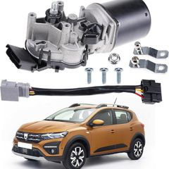 Front Windscreen Wiper Motor Compatible With 2013-2020 Dacia Logan Sandero Stepway Replaces 288006475R 12V
