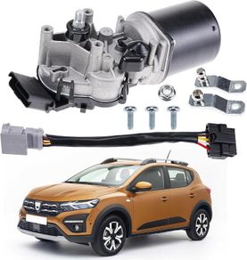 Front Windscreen Wiper Motor Compatible With 2013-2020 Dacia Logan Sandero Stepway Replaces 288006475R 12V