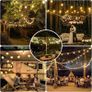 Garden-Outdoor-Lights-Mains-Powered-String-Festoon-Light LED 100ft 30M Outside Lighting Waterproof Bulb Patio Gazebo Party Pergola Image 5