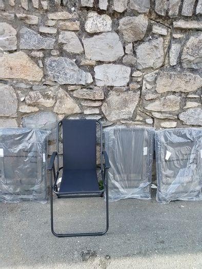 Four New Garden Chairs And Parasol