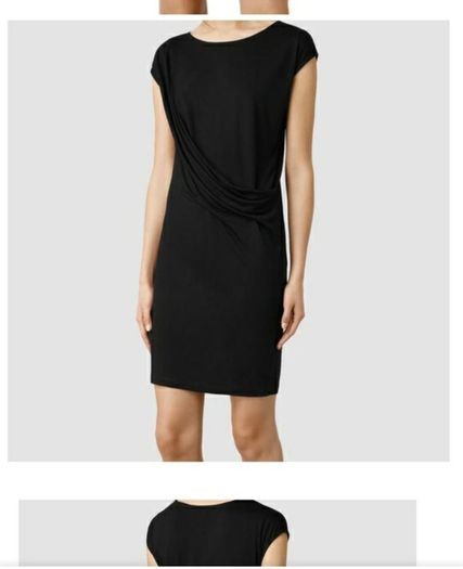 AllSaints Sabie black dress Rrp190e