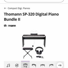 Thomann SP-320 88-Key Digital Piano Full Set with Stand, Bench, Headphones, Pedal