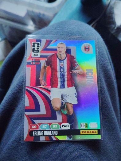 Erling Haaland Panini card from Adrenalyn XL