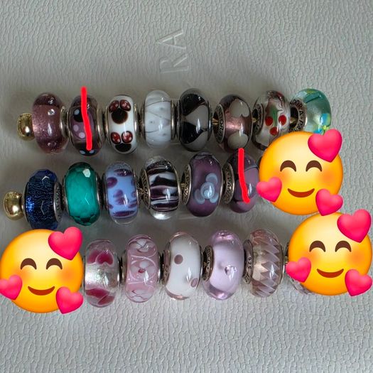 Pandora various charms murano glass charms,very good condition 15e each charm