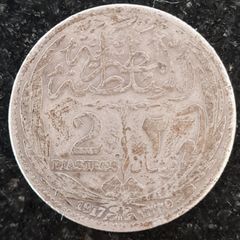 Egypt 2 Silver Piastres 1917 H coin