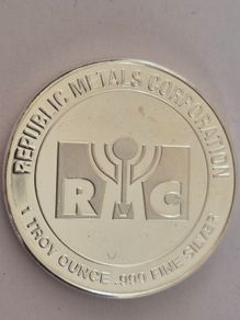 1 oz Republic Metals Corporation (RMC) Silver Round