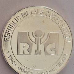 1 oz Republic Metals Corporation (RMC) Silver Round