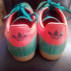 Adidas Gazelle  Green & Coral  Great Condition