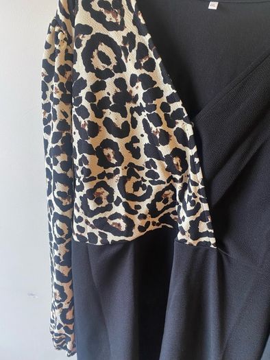 Black leopard print dress (4XL)
