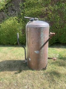 Vintage 70's Bare Copper Cylinder Prop