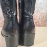 Womens CLARKS black wedge casual boots zip up ankle Size UK 7.5 EU 41 Image 5