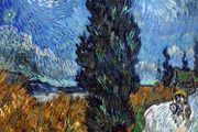 Vincent Van Gogh - Country Road in Provence by Night - Rare Mini Print/Poster