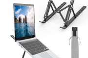 GB1054B Black Laptop Stand for Desk, Adjustable Laptop Riser, Portable Laptop Stand with 6 Angle