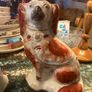 Victorian Staffordshire large mantle dogs Image 2