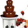 Chocolate Fountain 4 Tier Chocolate Fountain Machine Chocolate Fountain Fondue Set Electric Electric Chocolate Melting Machine Fondue Maker Fountain UK Plug 220V Image 2