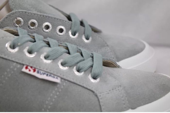 New. SUPERGA Grey Suede. Size 6-7