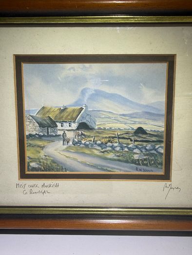 Pair of R.W. Young signed prints - Hillsborough & Muckish
