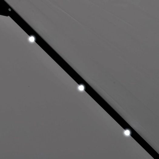 LED Cantilever Umbrella 3 m Sand White