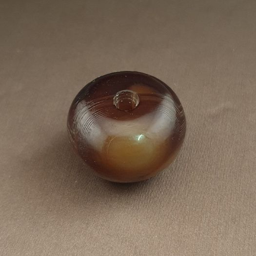 Vintage Natural Pattern Sulemani Tire Shape Agate Bead Amulet