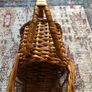 Vintage Boho Wicker Wine Pouring Cradle Basket French Table Serving Caddy Image 5