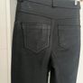 Unsigned black leather trousers jeans style Sz 8UK  W28 L 32 Image 7
