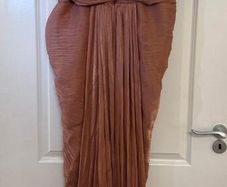Elegant Dusty Mauve Crystal Embellished Evening Gown