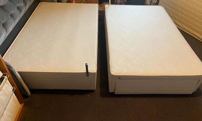 King size bed base( can also be 2 x singles) - headboard also available