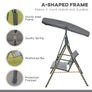 3 Seater Garden Swing Bench with Canopy Image 5