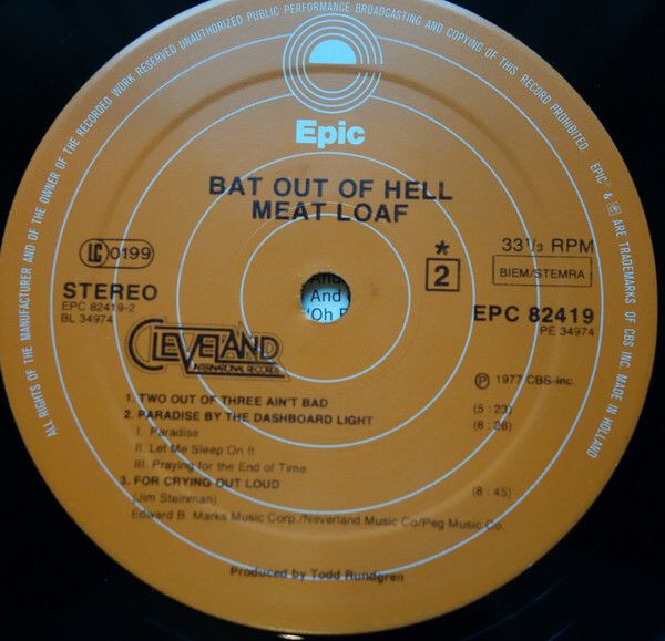 Meat Loaf Bat Out Of Hell