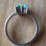 vintage sterling silver and turquoise ring Image 4