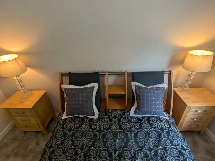 King Size Bed with Headboard Storage (Need Gone)