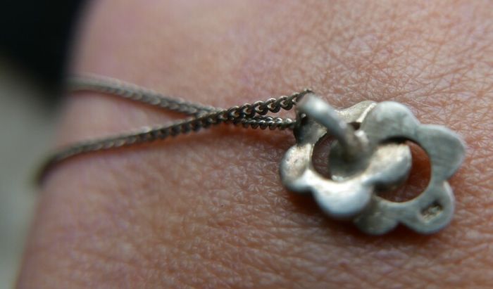 Vintage Sterling Silver 925 Pendant Necklace 3,8g length - 18"