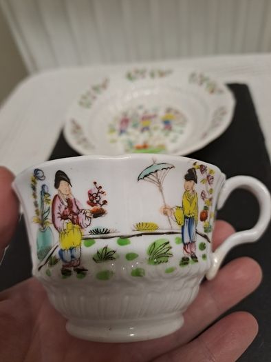 Early 19th C. Tea Cup & Saucer Attributed Hilditch